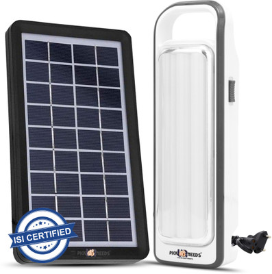 Pick Ur Needs Rechargeable 3 LED Tube Lantern Home Emergency Light with Solar Panel 8 hrs Lantern Emergency Light(Grey with Solar)