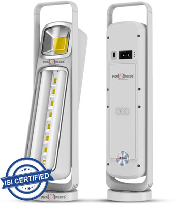 Pick Ur Needs Home Emergency LED Rechargeable 8 SMD+COB+2 Tube Floor Lantern Lamp With 8 hrs Lantern Emergency Light(White)