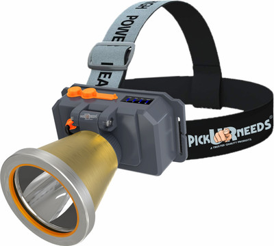 Pick Ur Needs Chargeable Head Lamp 3 Blink Mode Aluminum Body 2000mAh Battery 150W Bright LED 3 hrs Torch Emergency Light(Silver)