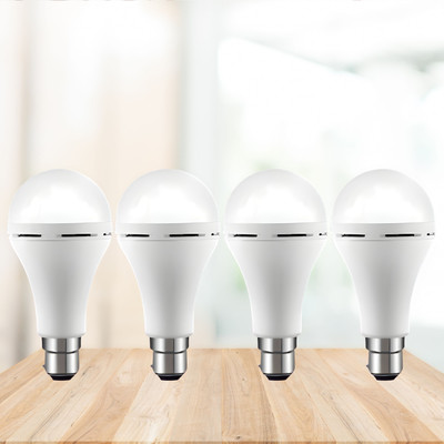 Clairbell Emergency 15W Inverter LED Bulb with 1200mAh Rechargeable Battery Pack of 4 K158 4 hrs Bulb Emergency Light(White)