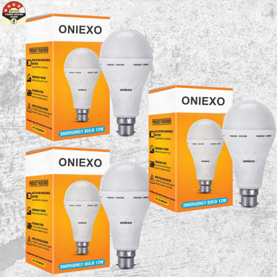 ONIEXO 12W LED Bulb with Built-in Emergency Power Backup-D28 4 hrs Bulb Emergency Light(White)