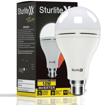 Sturlite Inverter 10W LED Rechargeable|3Hrs Battery Backup - (Pack of 1) 3 hrs Bulb Emergency Light(White)