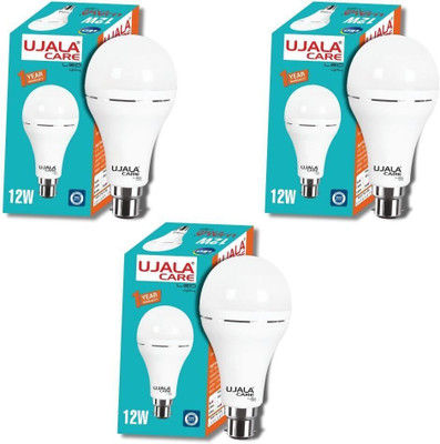 UJALA CARE 12 W Inverter Arbitrary B22 D Inverter Bulb(White, Pack of 3)