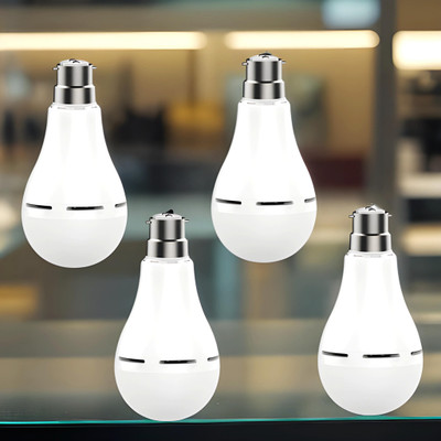 VR Bright Lite Charging Bulb 9W LED 1200mAh battery 4 hrs emergency light Pack of 4 bulbBR362 4 hrs Bulb Emergency Light(White)