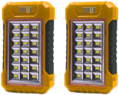 Smuf 21 LED Solar Chargeable With Power Bank For Mobile Recharging (Pack Of 2) 6 hrs Lantern Emergency Light(Multicolor)