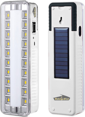Make Ur Wish Solar High-Bright 2 In 1 Led + Tube Light with Android Charging Rechargeable 6 hrs Lantern Emergency Light(White)