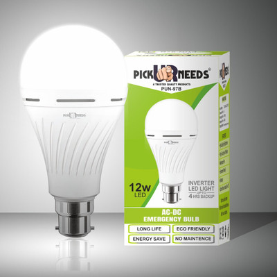 Make Ur Wish 12W Inverter LED AC/DC 4 hrs Bulb Emergency Light(White)