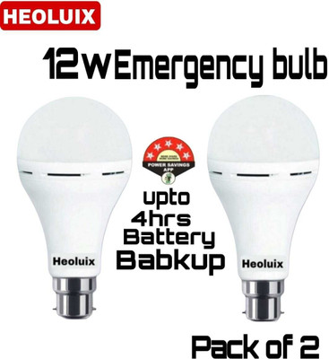 heoluix 12 W Charging Emergency Bulb 4 hrs Bulb Emergency Light(White)