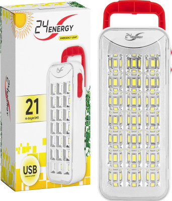 24 ENERGY Mini Emergency Rechargeable light with 21 LED + 1000mAh 4 hrs Flood Lamp Emergency Light(Red)