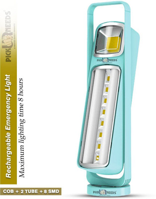 Pick Ur Needs LED Rechargeable Emergency 8 SMD+2 Tube+ COB Floor Lantern Lamp Flashlight 8 hrs Lantern Emergency Light(Green)