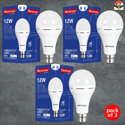 Henonex Emergency LED Charging Bulb-12W-04 4 hrs Bulb Emergency Light(White)