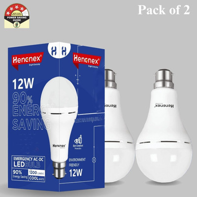Henonex Charging Emergency Bulb-12W-50 4 hrs Bulb Emergency Light(White)