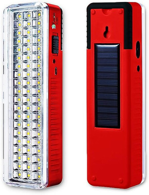 iDOLESHOP High Quality 60 High Bright LED Light with Android Charging Support Rechargeable With Solar 7 hrs Lantern Emergency Light(Red)