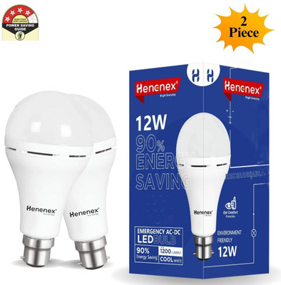 Henonex Charging Emergency Bulb-12W-29 4 hrs Bulb Emergency Light(White)