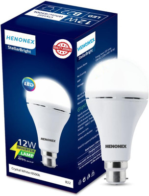 Henonex RECARGEABLE B22 ACL/DC INVER BULB B22 (PACK OF 1) 4 hrs Bulb Emergency Light(Natural white)