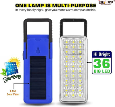 VR Bright Lite 36 High-Bright LED Light with Android Charging Support With Solar 8 hrs Lantern Emergency Light(Blue)