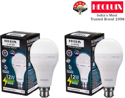 heoluix 12 W Basic Standard B22 D Inverter Bulb(White, Pack of 2)