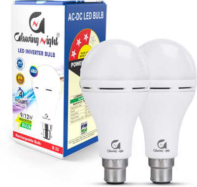 Glowing Night 12W Battery Backup LED Bulb Emergency Light for Home & Office 4 hrs Bulb Emergency Light(White)