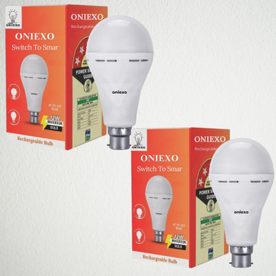 ONIEXO Smart 12W LED Emergency Light Bulb with Inverter Charging-0A9 4 hrs Bulb Emergency Light(White)