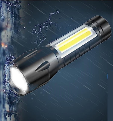 NKL Metal High quality LED Flashlight ,Super Bright ,Waterproof 3 Light Modes 171 6 hrs Torch Emergency Light(Black)