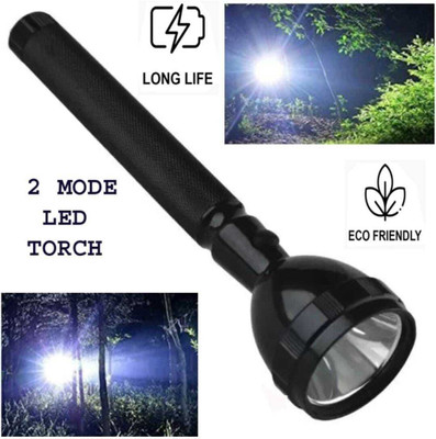 Dazzel Flex Rechargeable Search LED Light Long Range High Power 4 hrs Torch Emergency Light(Black)