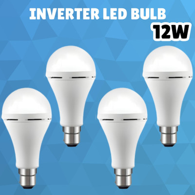 SACRO (Emergency Inverter Blub) charging 12W LED Bulb for Extended Lighting_Pack_4F363 4 hrs Bulb Emergency Light(White)