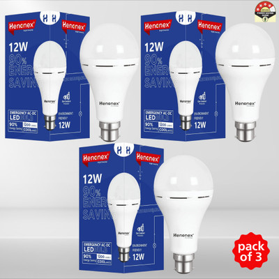 Henonex Emergency LED Charging Bulb-12W-42 4 hrs Bulb Emergency Light(White)