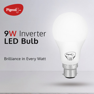 Pigeon 9 Watt Inverter 3 hrs Bulb Emergency Light(White)