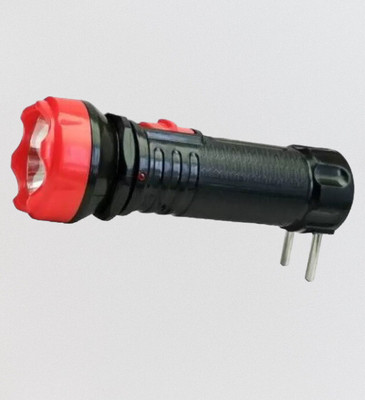 VR Bright Lite Bright Rechargeable Torch 1W T103_R198 Torch(Black, Red, 12 cm, Rechargeable)