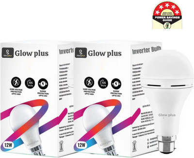 Glowplus G Pck-2-12W LED Rechargeable Bulb – Eco-Friendly Light 4 hrs Bulb Emergency Light(White)