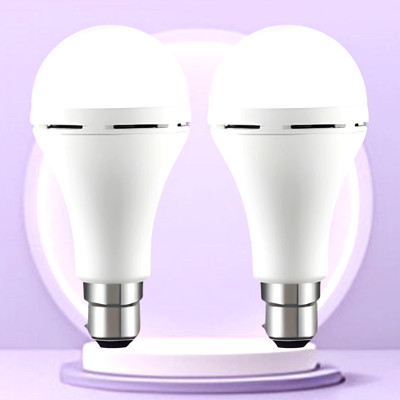 Clairbell Emergency 12W Inverter LED Bulb with 2000mAh Rechargeable Battery Pack of 2 I400 4 hrs Bulb Emergency Light(White)
