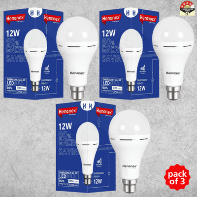Henonex Emergency LED Charging Bulb-12W-01 4 hrs Bulb Emergency Light(White)