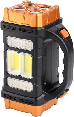 Linist Rechargeable Lantern Flashlight – Solar & USB Powered with 4 Light Modes 3 hrs Torch Emergency Light(Orange)