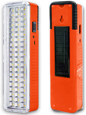 iDOLESHOP High Quality 60 High-Bright LED Light with Android Charging Support Rechargeable With Solar 7 hrs Lantern Emergency Light(Orange)