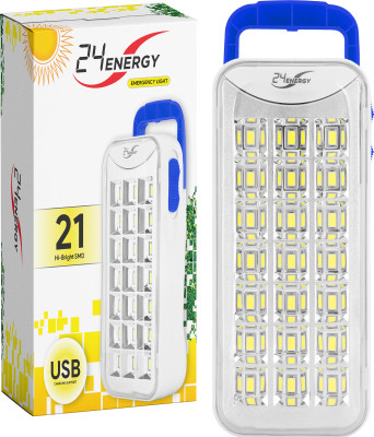 24 ENERGY Mini Emergency Rechargeable light with 21 LED + 1000mAh 4 hrs Flood Lamp Emergency Light(Blue)