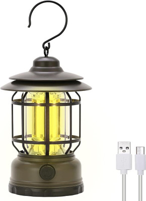Zeno volt Led Camping Lantern Rechargeable - Vintage Camping Lanterns,Water Resistant 8 hrs Lantern Emergency Light(Black)