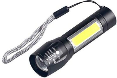 Xydrozen Portable XPE+COB LED Flashlight USB Charging Torch(Black, 9.4 cm, Rechargeable)