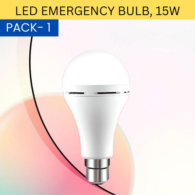 GUGGU 15W Rechargeable Inverter LED Bulb with Upto 4H.Power Cut Lighting Pack od_1W203 4 hrs Bulb Emergency Light(White)