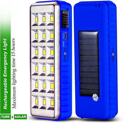 Pick Ur Needs Solar Chargeable Mini Emergency Light With 18 SMD Bright LED 1200 mAh Battery 3 hrs Lantern Emergency Light(Blue)