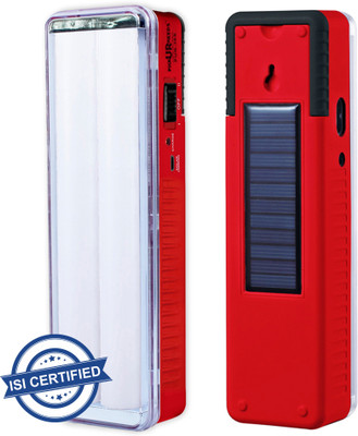 Pick Ur Needs SOLAR TUBE High Quality High-Bright LED Light with Android Charging Support Rechargeable LED Emergency Light 6 hrs Lantern Emergency Light(Red)