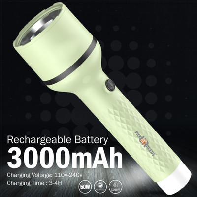 Pick Ur Needs Rechargeable Long Range Search Light With 4 Mode Light Long Battery Backup Torch 6 hrs Lantern Emergency Light(Big Pista)