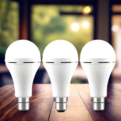 Clairbell Emergency 12W Inverter LED Bulb with 2000mAh Rechargeable Battery Pack of 3 N1 4 hrs Bulb Emergency Light(White)