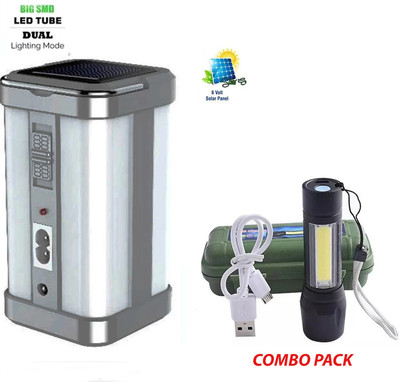 UTEXX 4N1 Extra Bright 5 Hrs Emergency Rechargeable SolarLight And Pocket Torch Light 5 hrs Flood Lamp Emergency Light(Multicolor)