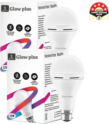 VR Bright Lite Pck-2-12W Smart LED Bulb – Rechargeable & Power Efficient 4 hrs Bulb Emergency Light(White)