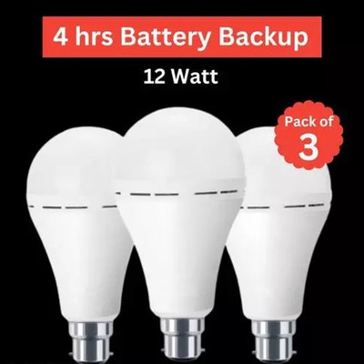 ONIEXO Long-Lasting Battery Bulb | Rechargeable Emergency Bulb for Power Cuts | Backup 4 hrs Bulb Emergency Light(White)