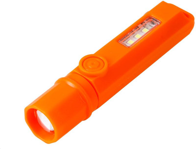 MOKARA LED Torch M253 Rechargeable 10W Laser LED 3 in 1 Emergency Light 8 hrs Torch Emergency Light(Orange)