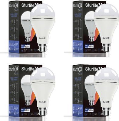Sturlite Xenus (3 in 1) 12W Rechargeable LED Inverter (Pack of 4) 12 hrs Bulb Emergency Light(White)