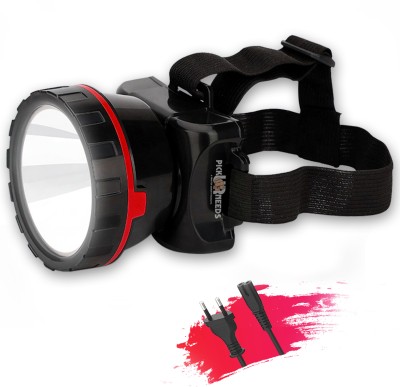 Make Ur Wish Rechargeable Long Range Head Torch Light With Waterproof Head Lamp 5 hrs Torch Emergency Light(Red)