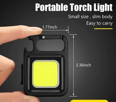 Awza Multifunction Keychain Rechargeable Led Light With Bottle Opener, Magnetic Base 6 Hrs Lantern Emergency Light For Rs. 139 @ 88% off