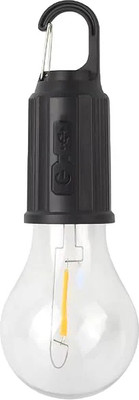 RECTITUDE Rechargeable Camping Hanging Bulb with 3 Modes Tent Lamp Decorative Tent Lamp 4 hrs Bulb Emergency Light(Black)